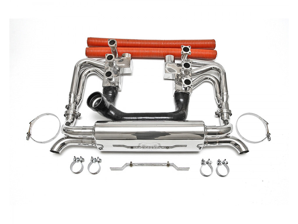 Fabspeed RSR Header Muffler Kit with Heat Dual Inlet|Outlet muffler