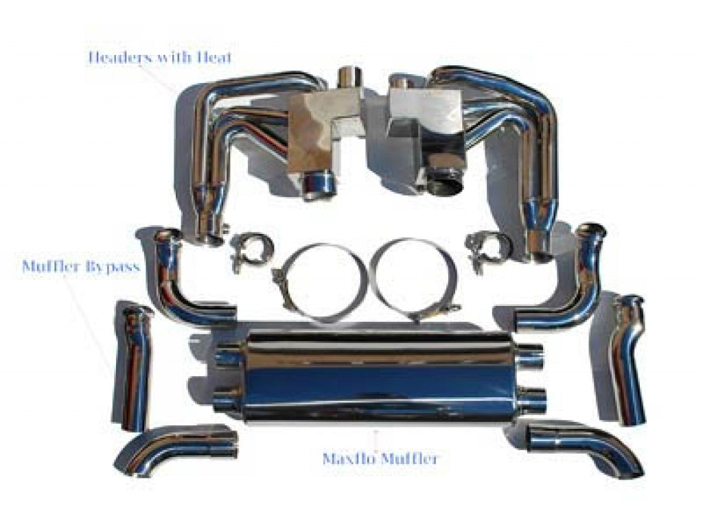 Fabspeed RSR Header Muffler Kit without Heat Dual Inlet|Outlet muffler