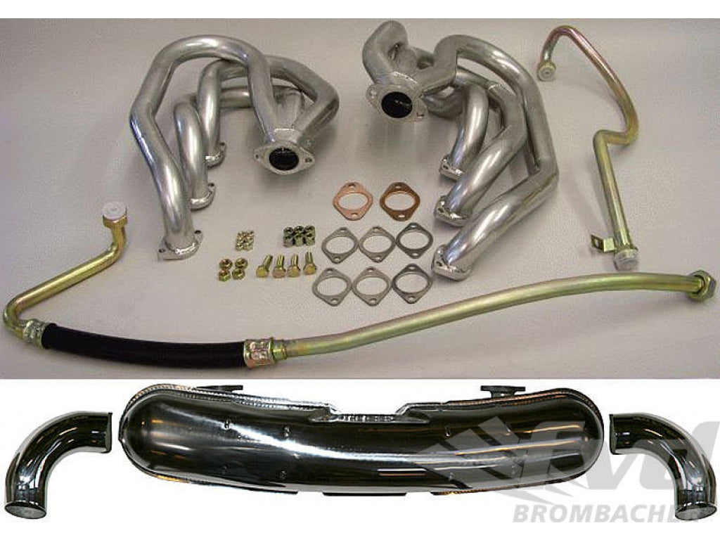 Free Flow Exhaust 911 74-89 - Sport - Without Heat - Dual Outlet - o 84 mm Tips - Not US SC 80-83