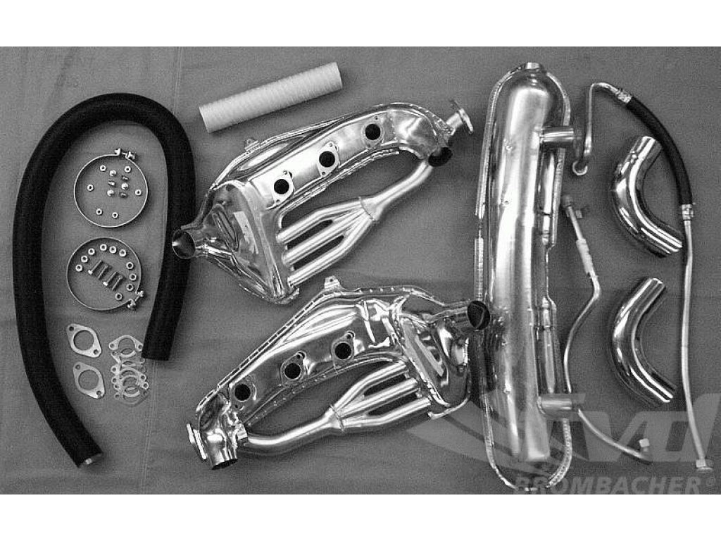 Free Flow Exhaust 911 1976-83 - Sport - With Heat - Dual Outlet - o 84 mm Tips - Not US SC 80-83