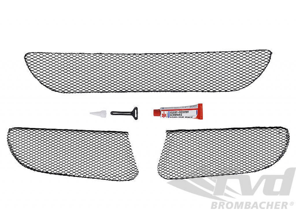 Grill Set for Front Bumper 997 05-08 Black