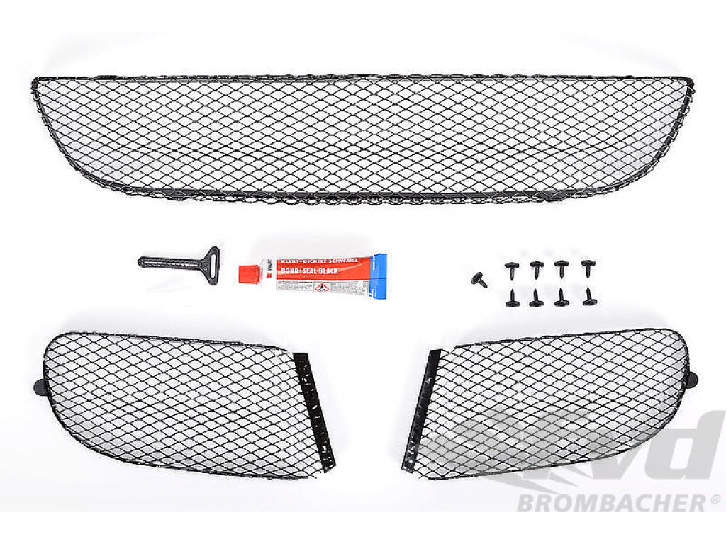 997 GT3/GT3 RS/ Cup OEM Grill Set for Front Bumper, black 07-09