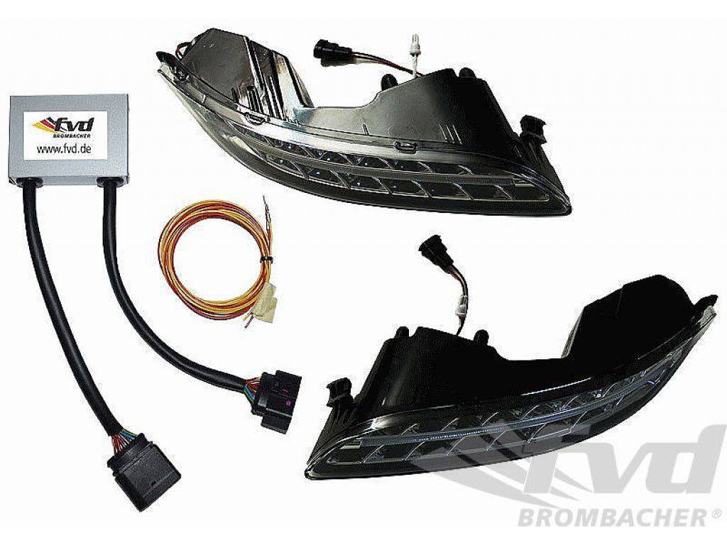LED Turn Signals, Front (set) - for 997.1 with auto dim Daytime Running Light feature