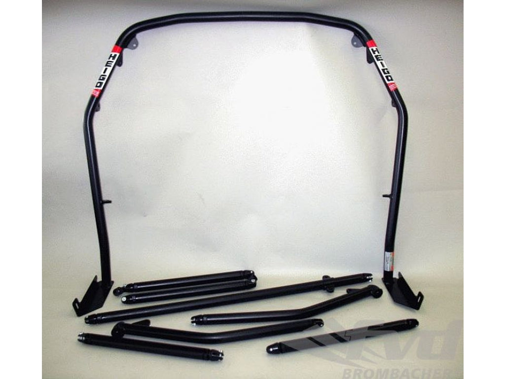 Roll bar steel 996 Coupe Clubsport, bolt-in-bar with tunneling supporting & X-diagonal bars