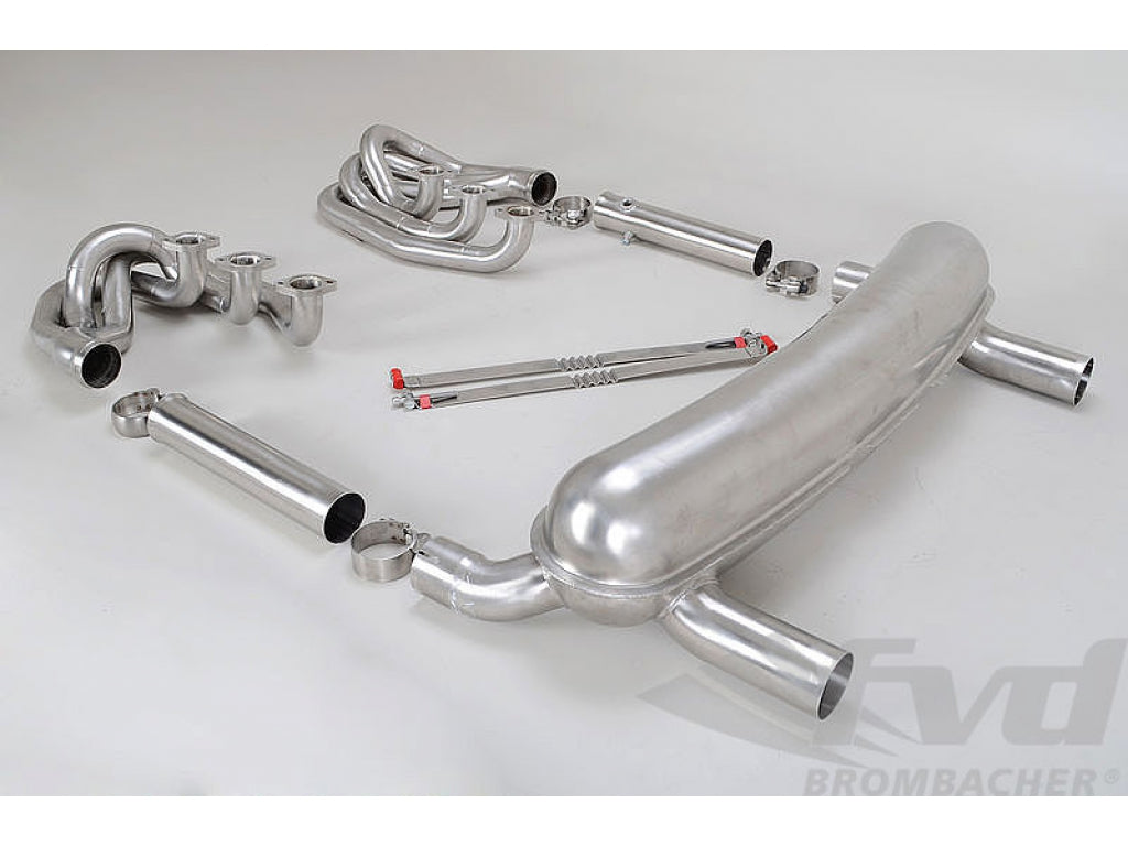 Brombacher Exhaust System 911 1974-83 - Race - Without Heat - Catalytic Bypass - Not US SC 80-83