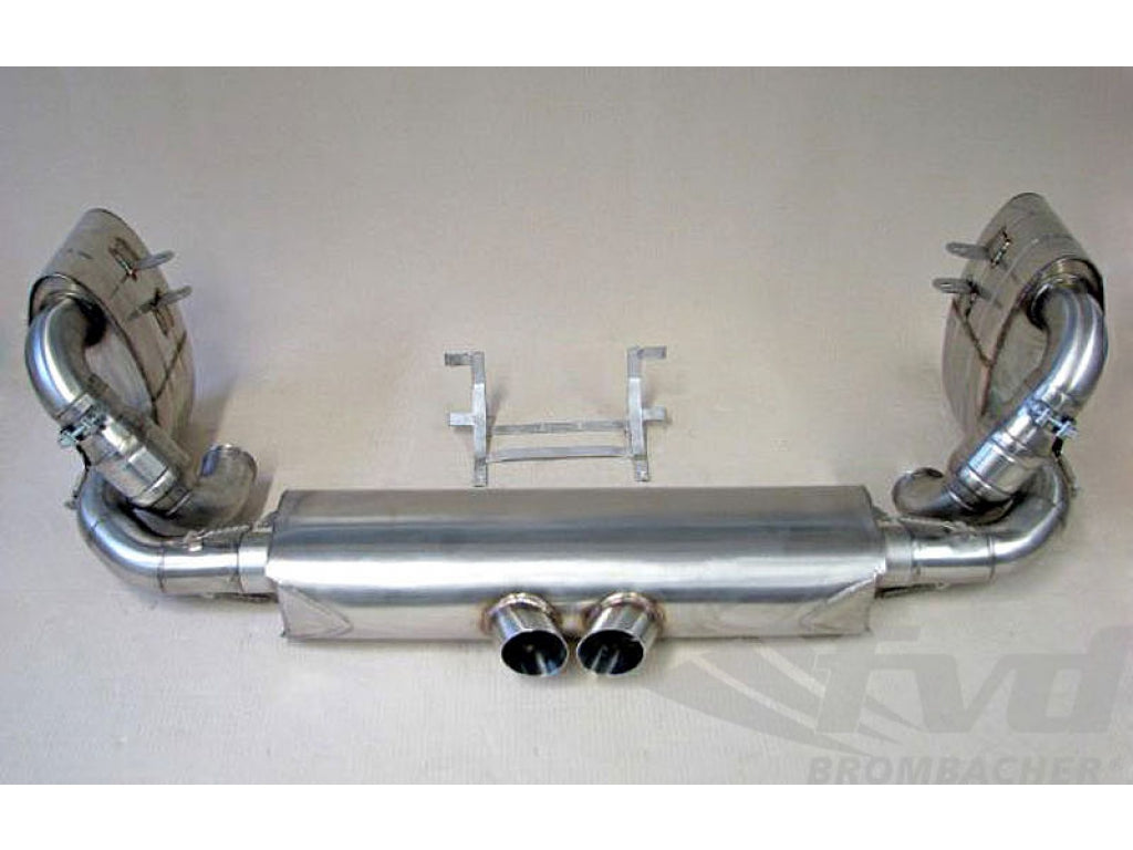 Exhaust System Race 997 GT3 Cup S M&M Catalytic Bypass, Stainless Steel with Tips 2x76mm