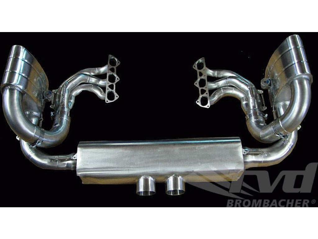 90mm-Exhaust System Race 997 GT3 Cup-R/RSR M&M 100 Cell Cats Stainless Steel, with Tips 2x90mm