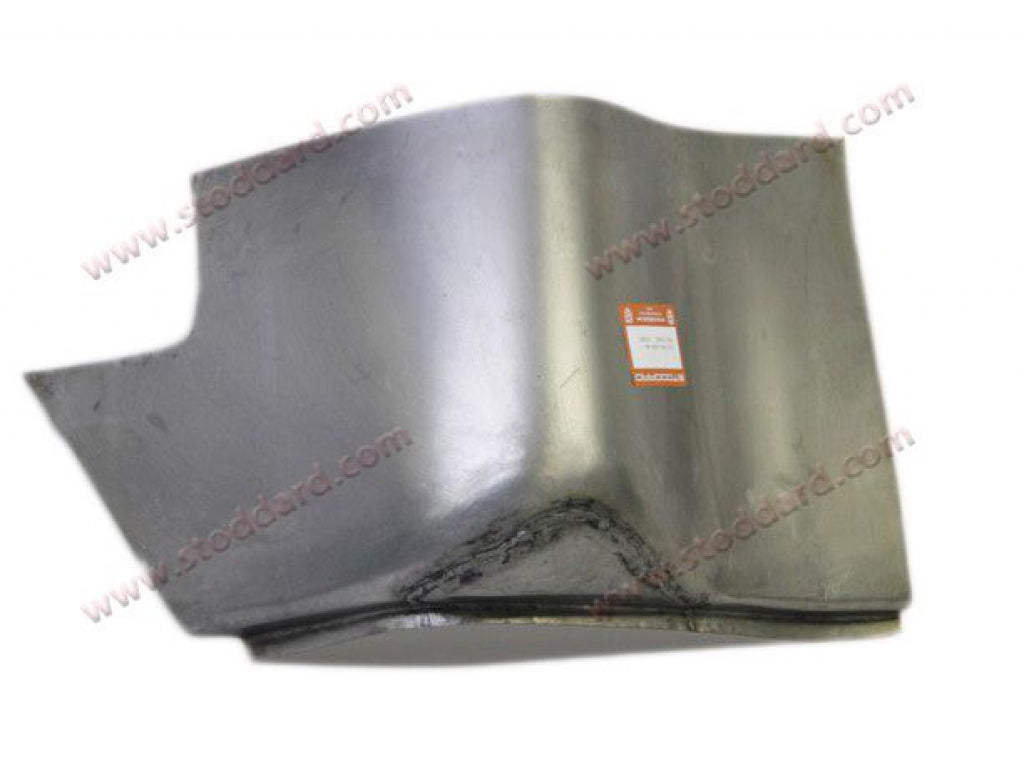 Repair Panel Bottom Rear of Front Inner Fender. Right side. Fits 1965-1989.