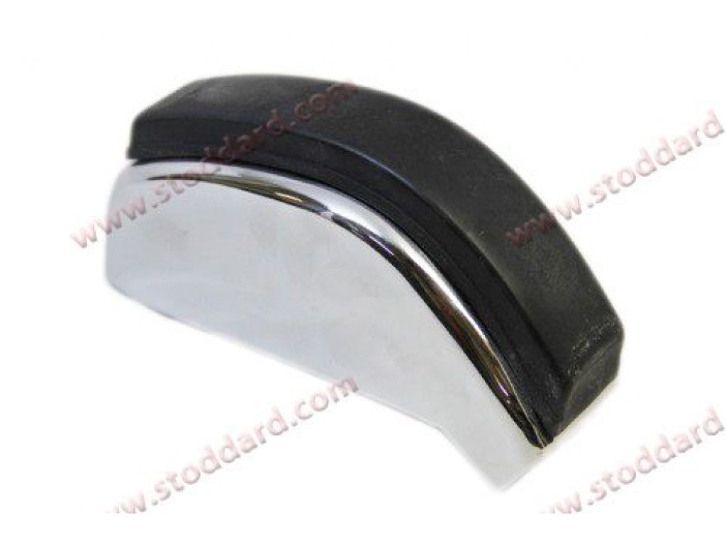 Rear Bumper Guard, Chrome with rubber buffer - S Trim.