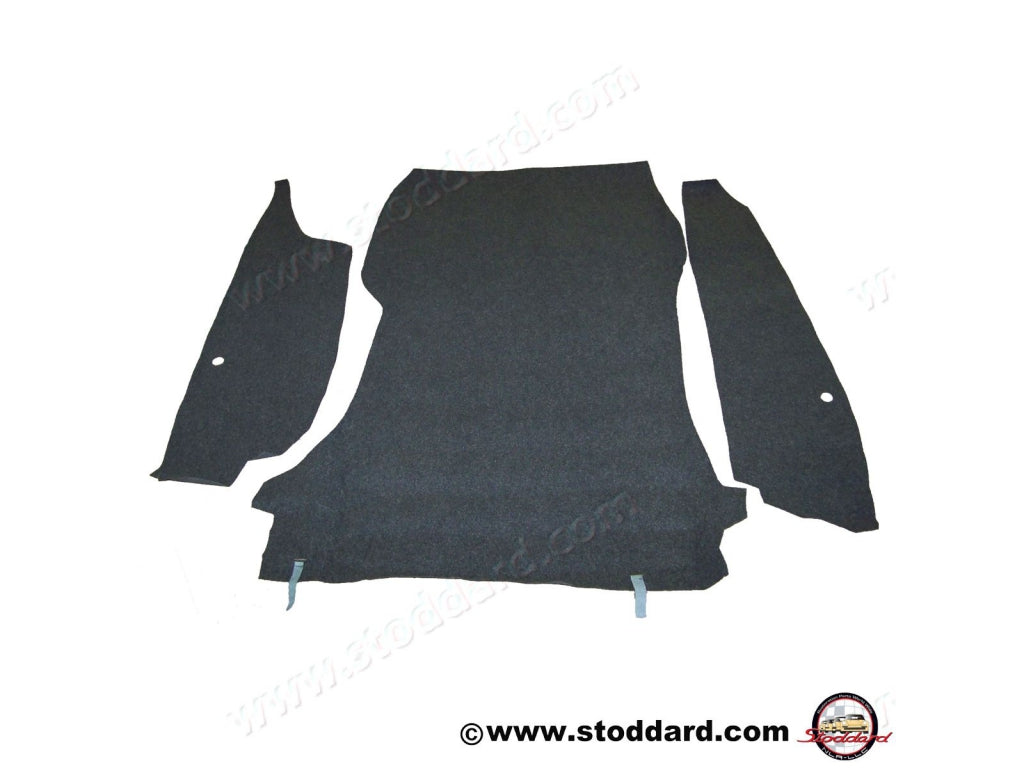 Front Trunk Mat Set, Charcoal Perlon.