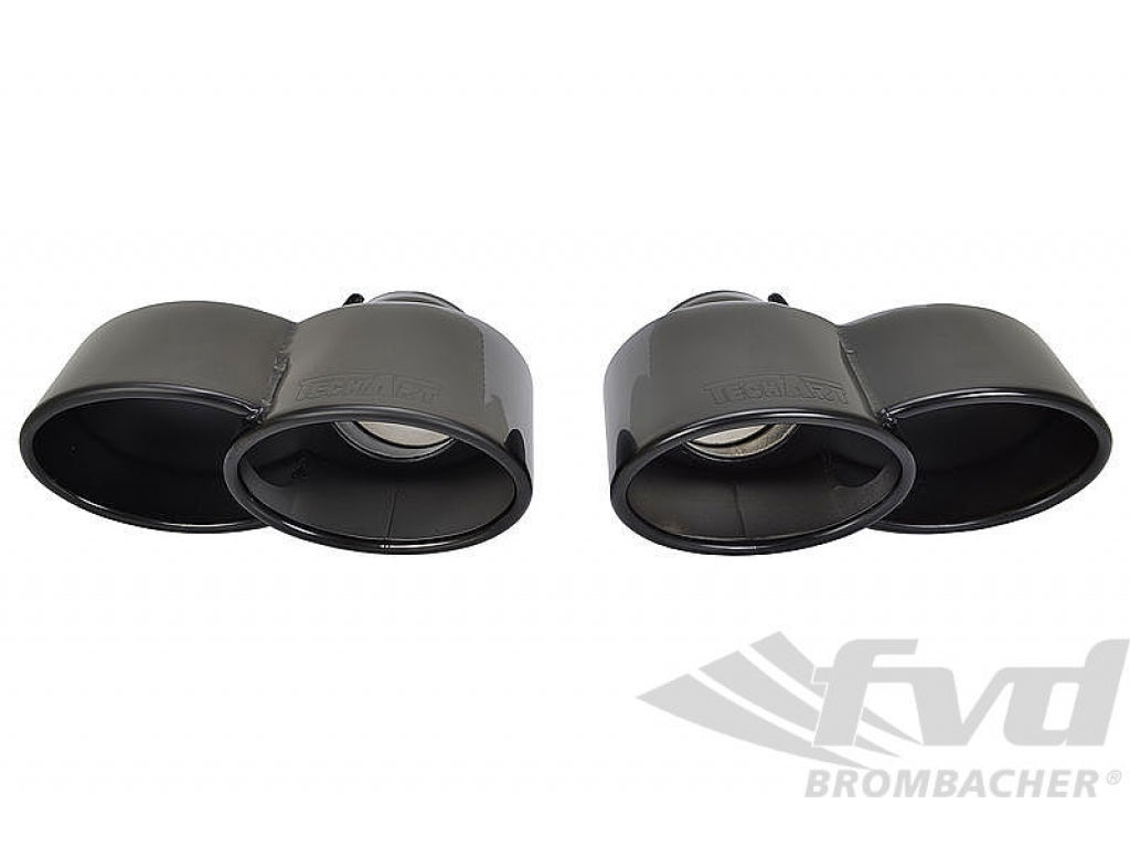 Techart 997 Turbo black Exhaust Tips