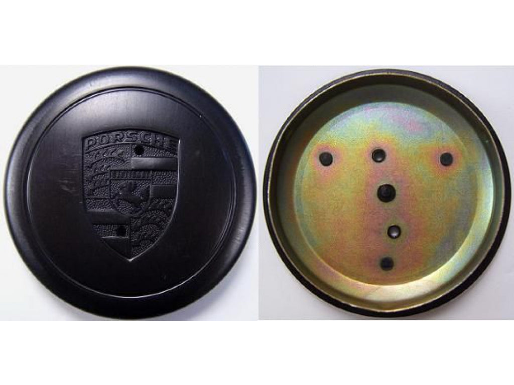 Black Wheel Hub Center Cap with Removal Holes for Fuchs and ATS Alloy Wheels