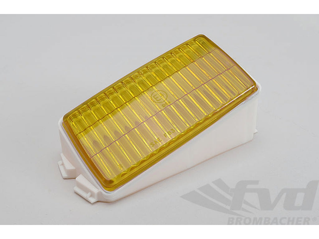 Fog Light Lens 911 3.2 L / 930 3.3 L 1984-89 - Yellow - Right