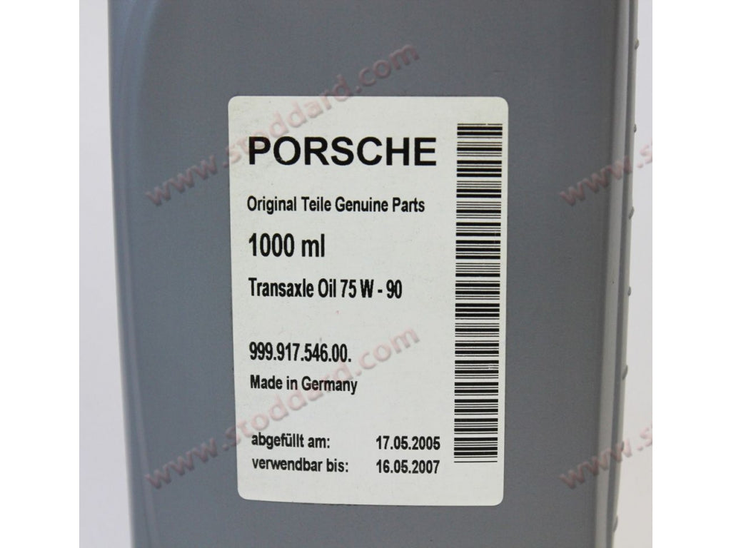 75W-90 SYNTHETIC Hypoid Transaxle Oil 1L Porsche Factory Part