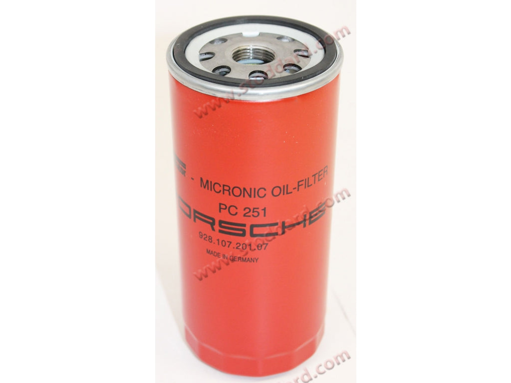 Red Purolator PC251 Oil Filter, Porsche 928 (78-95), 928