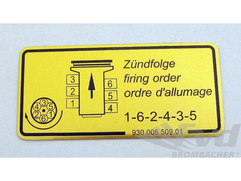 Firing Order Decal / Sticker