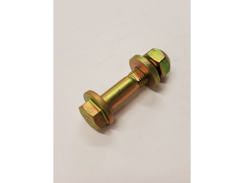 camber ECCENTRIC FASTENER with washer and nut - yellow zinc