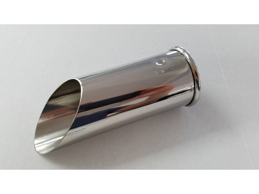 Tailpipe, Stainless Steel chrome (175/110x60) angle cut
