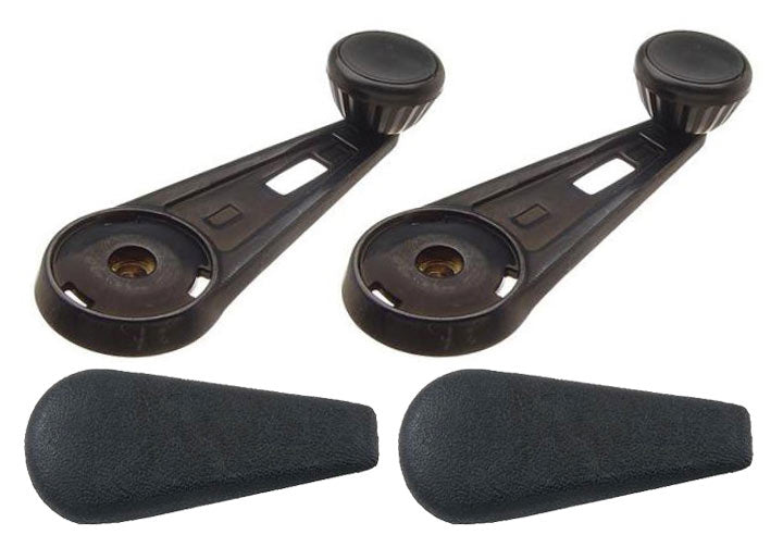 Black Window Crank Set with covers, 911 and 912; 10% OFF!