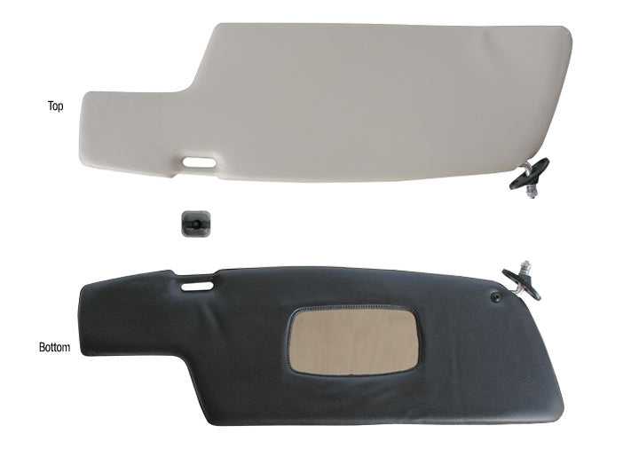 Reproduction Right Sun Visor, 911 912 Coupe, 69-89  Black/beige Vinyl