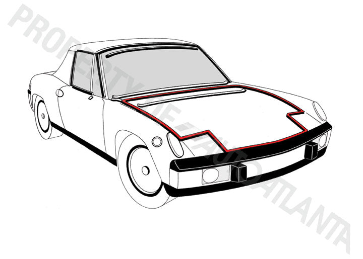 FRONT TRUNK HOOD SEAL 914