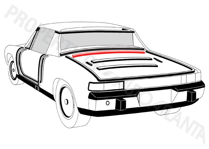 REAR TRUNK SEAL, FRONT; 914 1970-76