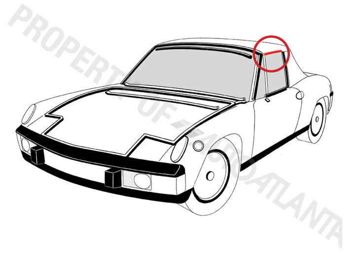 Left targa TOP SIDE SEAL