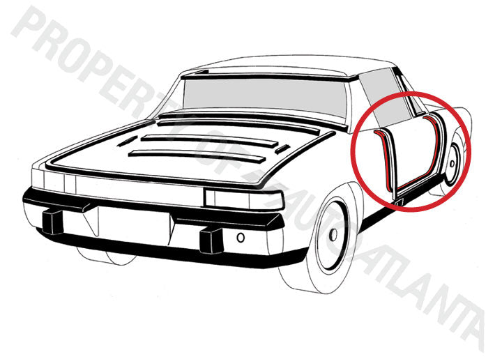 914 Right INNER DOOR SEAL (ON BODY)