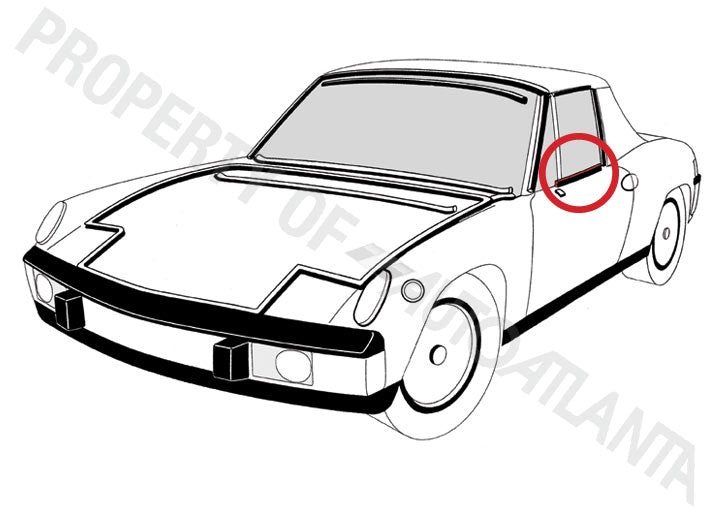 Left DOOR WINDOW squeegee 914