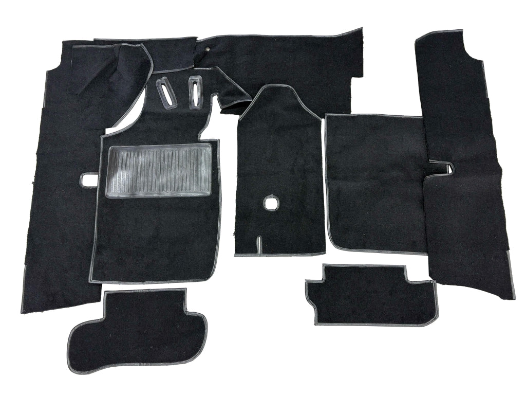 BLACK PLUSH CARPET KIT, 914 1972-76  (made to order - 4 to 6 weeks)