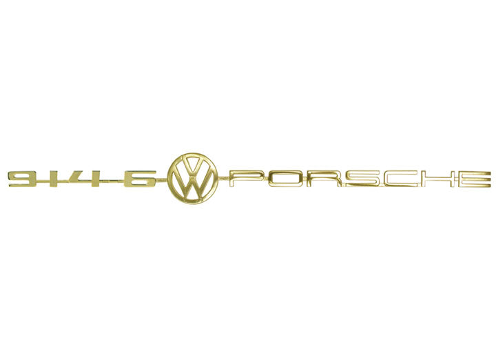 VW European Emblem, gold, 914-6