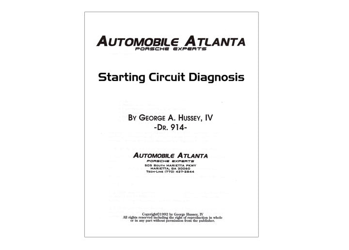 STARTING CIRCUIT DIAGNOSIS GUIDE