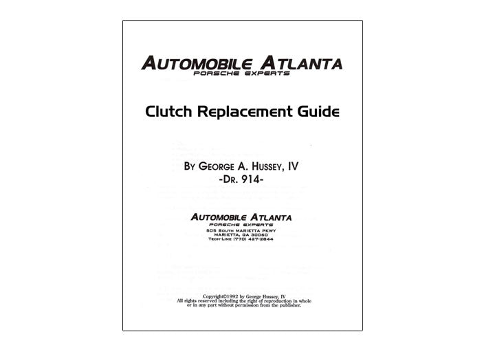 CLUTCH REPLACEMENT PROCEDURE 914