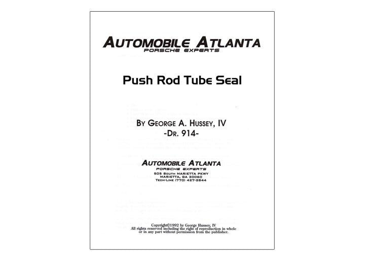PUSH ROD TUBE SEAL REPLACEMENT Guide