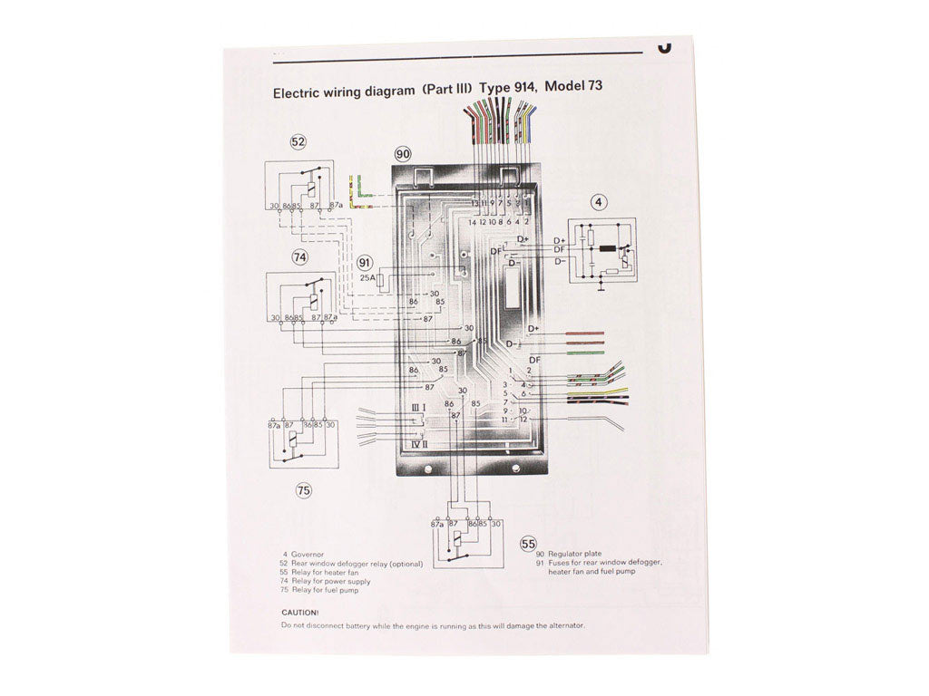 WIRING DIAGRAM; 1973; 914