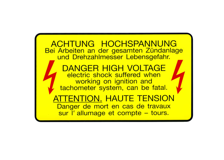 DECAL-HIGH VOLTAGE