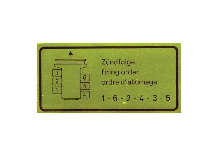 FIRING ORDER SIGN