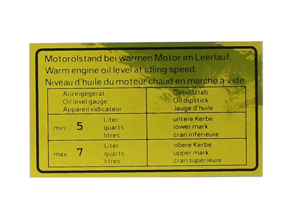 ENGINE OIL SIGN