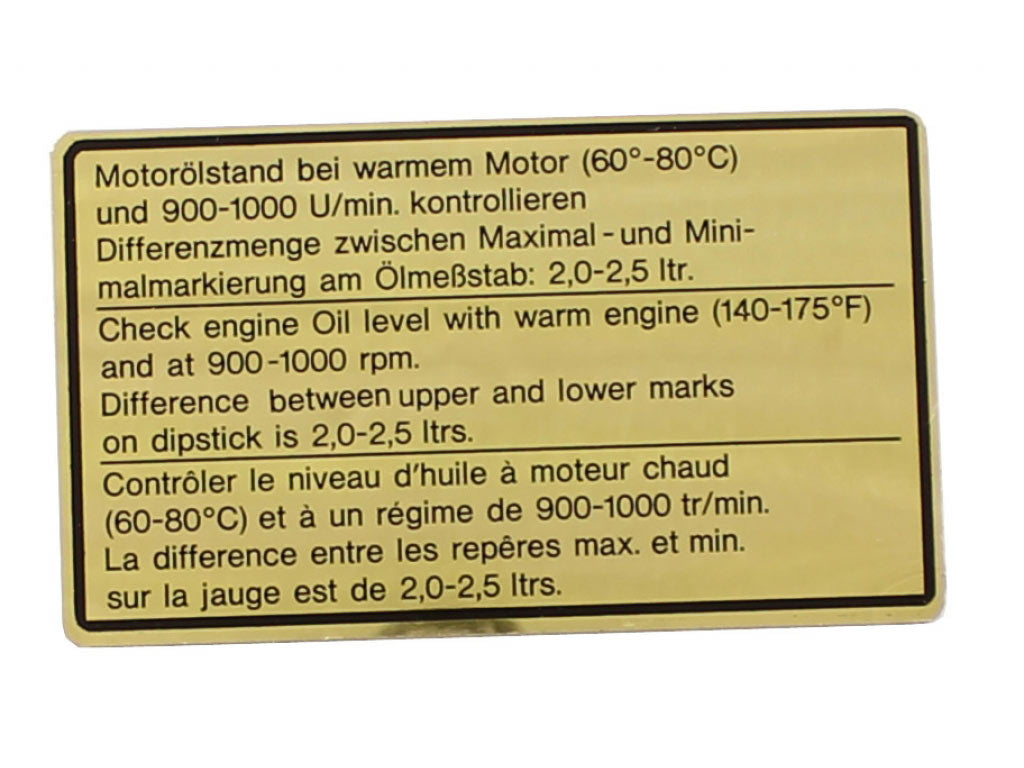 ENGINE OIL SIGN