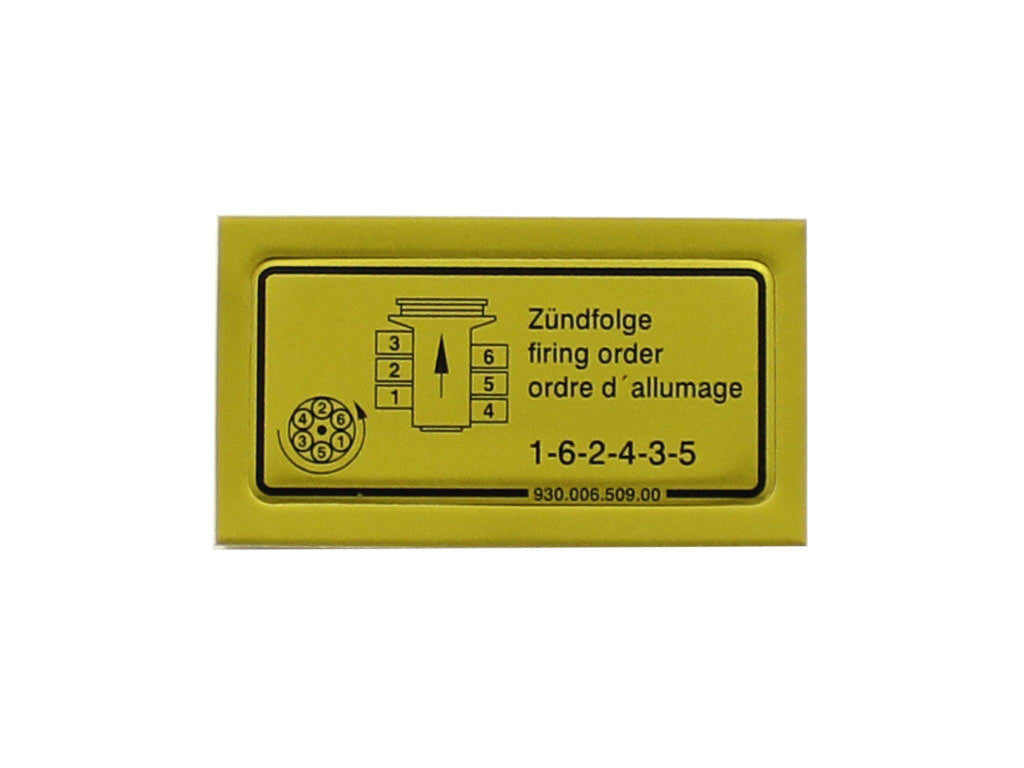 FIRING ORDER SIGN