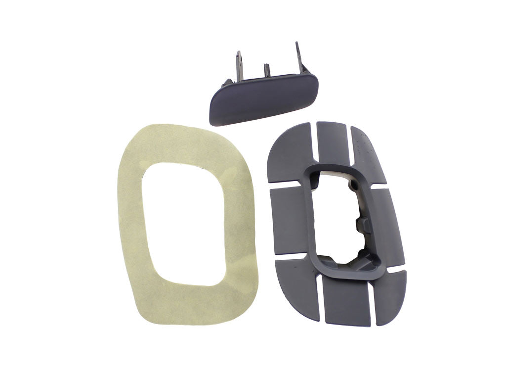 WASHER NOZZLE TRIM - prime coated comprising: spacer hinge mounting adhesive tape