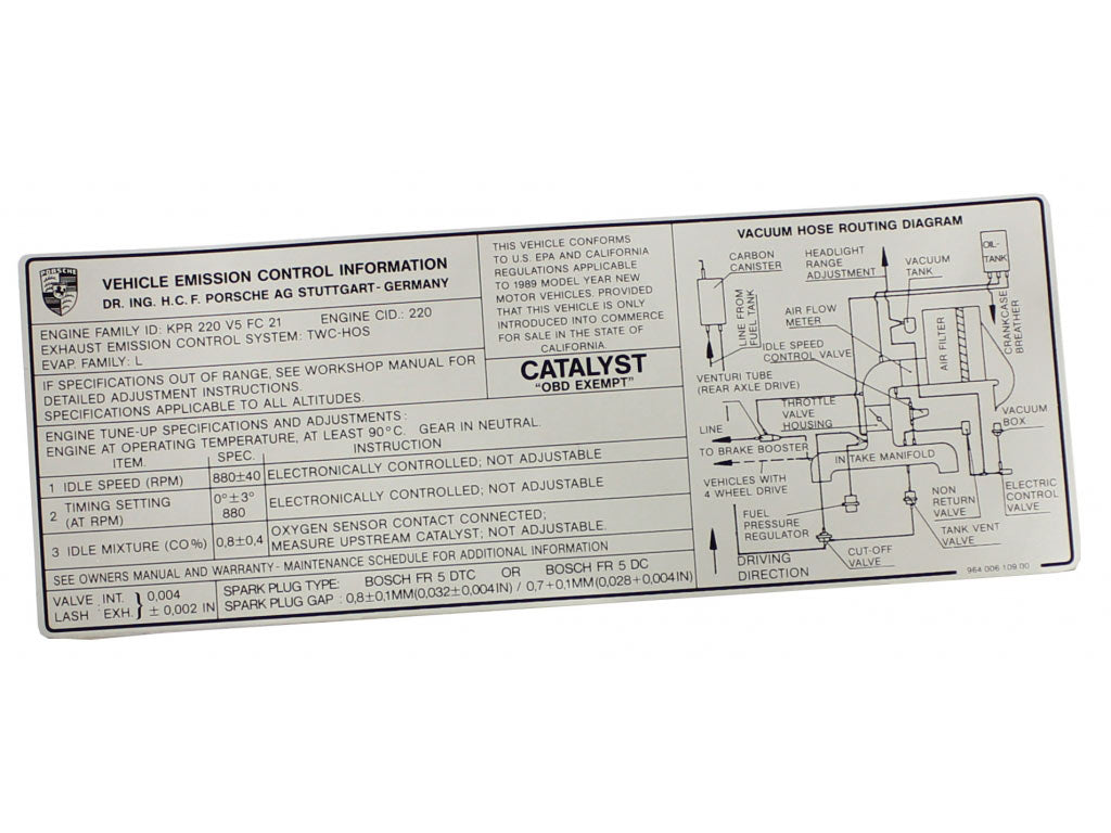 CAL EMISSN STICKER