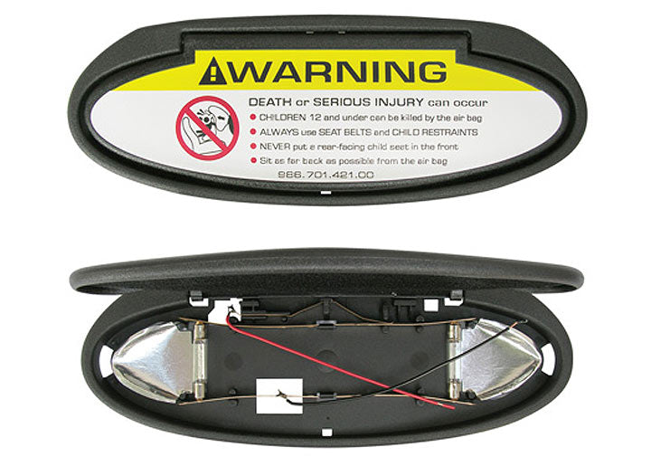 VANITY MIRROR HOUSING - satin black - illuminated