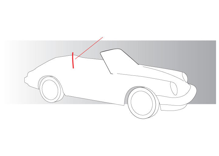 Carbriolet Side Window Seal, Right