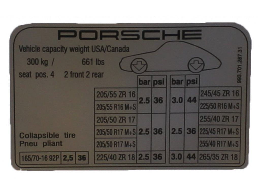 TIRE PRESSURE PLATE