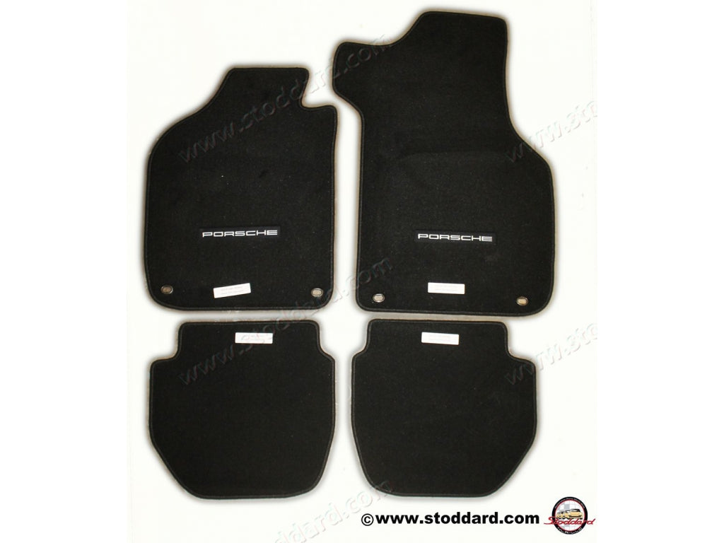 Floor Mats (Set of Four), Black, for LHD 911 Targa and Cabriolet 1983-1989