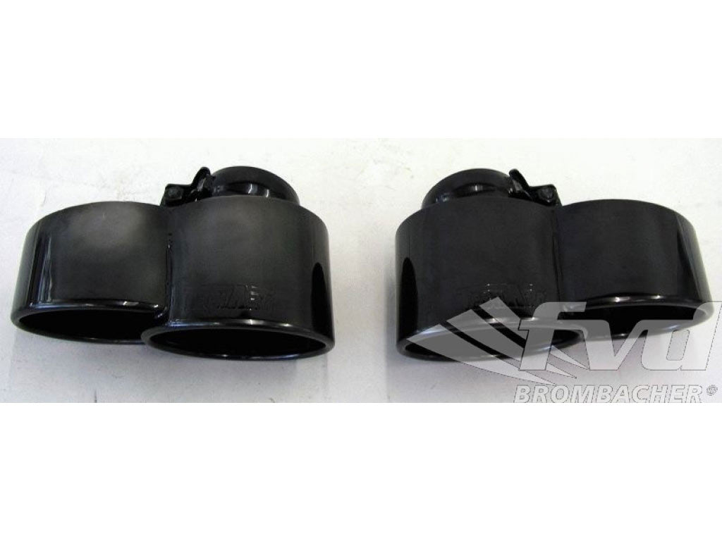 Techart 997 Turbo black Exhaust Tips