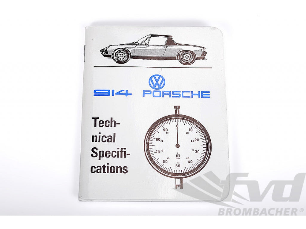 Tech Spec. Book 914 alle Modelle