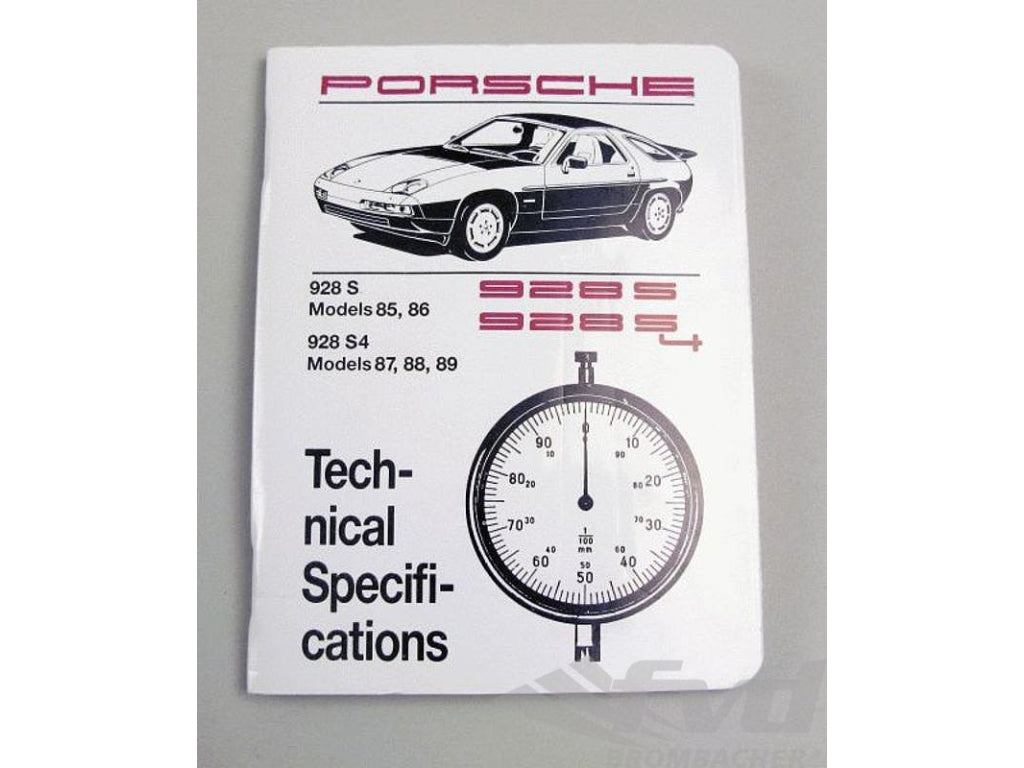Tech Spec. Book 928S/S4 80-91