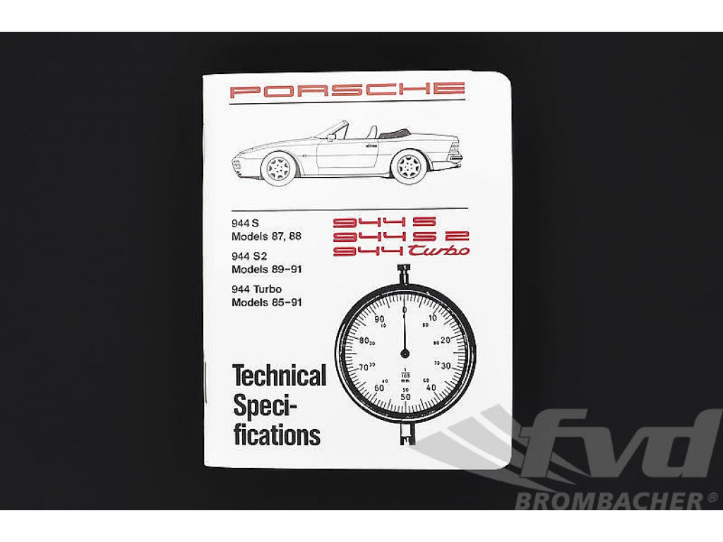 Tech Spec. Book 944,S2,Turbo 85-91